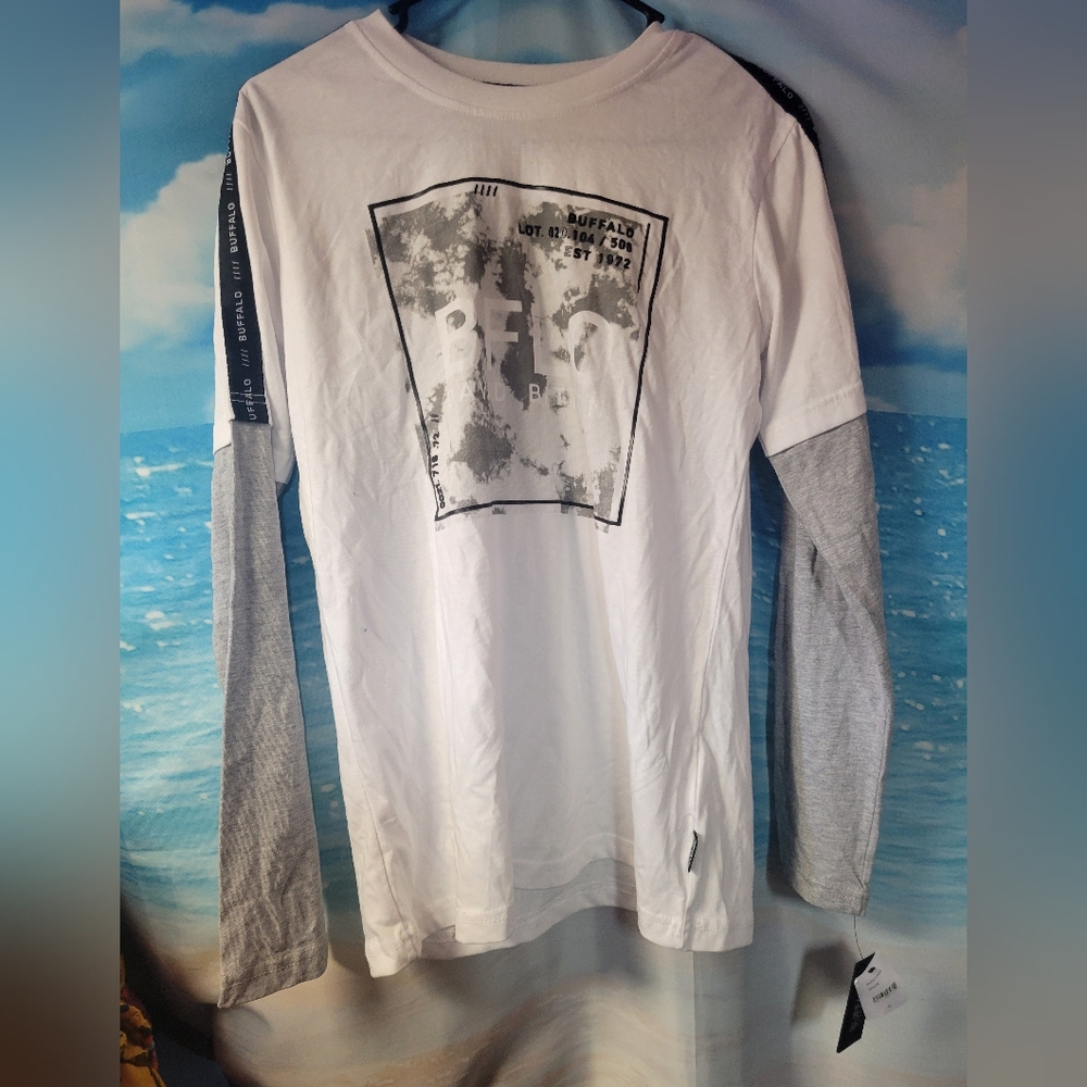 Buffalo NWT David Bitton Long Sleeve Tshirt Size Youth XL